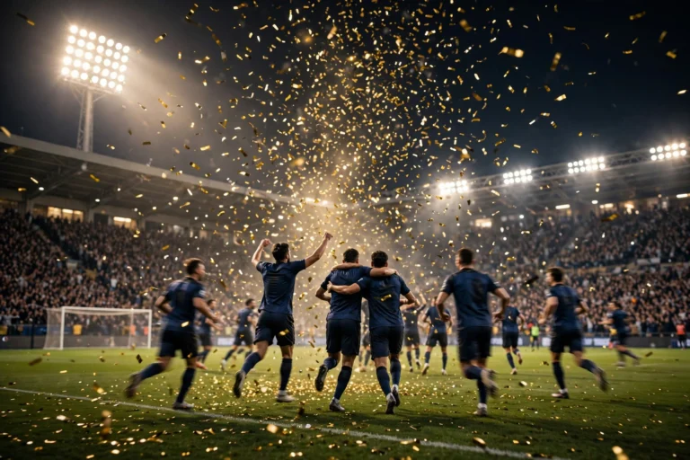 احتفال لاعبي النصر بهاتريك كريستيانو رونالدو ضد الخلود في الدوري السعودي - كورة لايف
